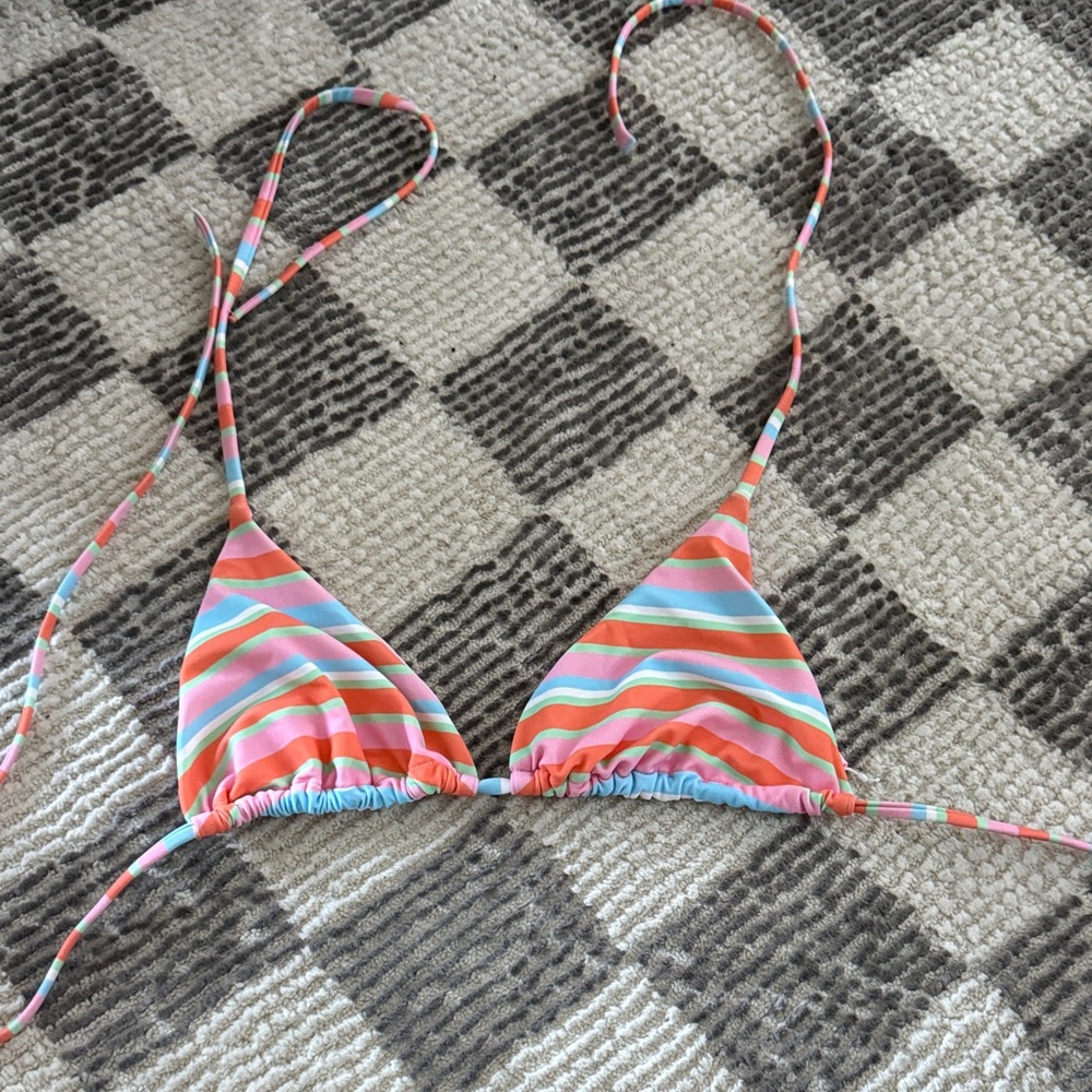 Princess Polly Jenner Colorful Striped Bikini Top
